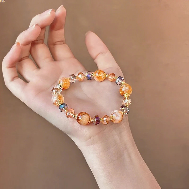 Ruifan 10mm Natural Yellow Topaz Crystal Beads Beaded Strand Women Bracelets Fashion Hand Accessories Birthday Gift for Her 1483 260107