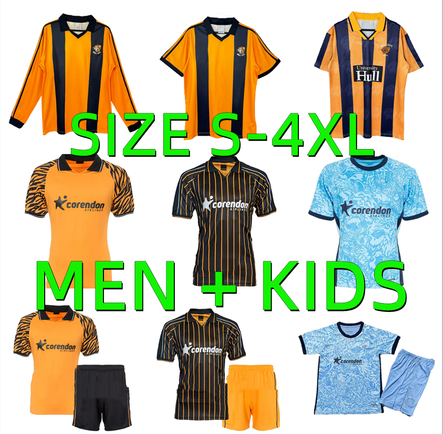2025 2026 McBURNIE Hulls Soccer Jerseys citys 25 26 MILLAR VAUGHAN PANDUR WILLIAMS CROOKS AFC KAMARA BELLOUMI 1981 1982 1997 1998 Retro football shirts Men kids kits