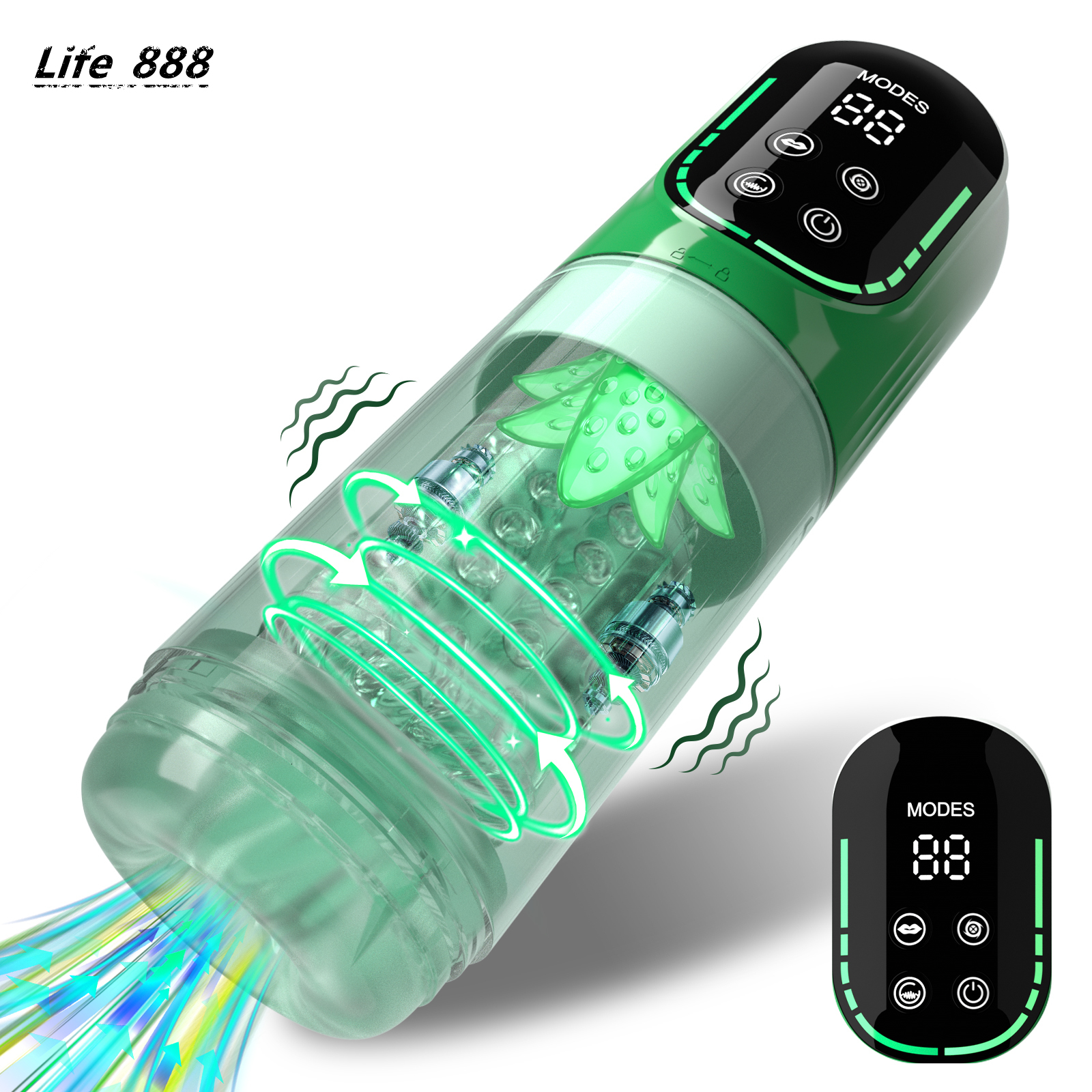 LCD Hot Powerful 7 Suction Modes Thrusting Rotation Vibration Soft Sleeve Male Masturbation Cup Sucking Machine for Men