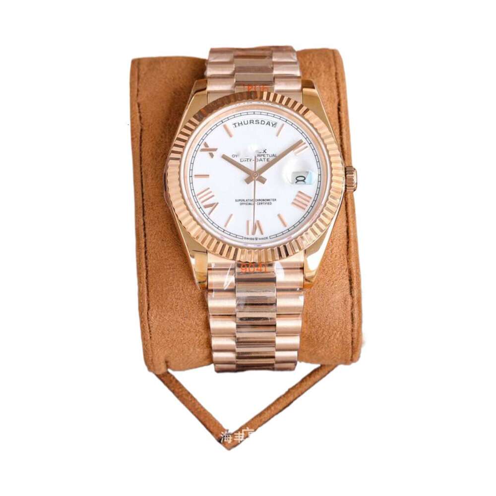 R O LEX Men's automatic mechanical watch, 40mm stainless steel bracelet, luxury business watch, luminous hands, water resistant, with date displa