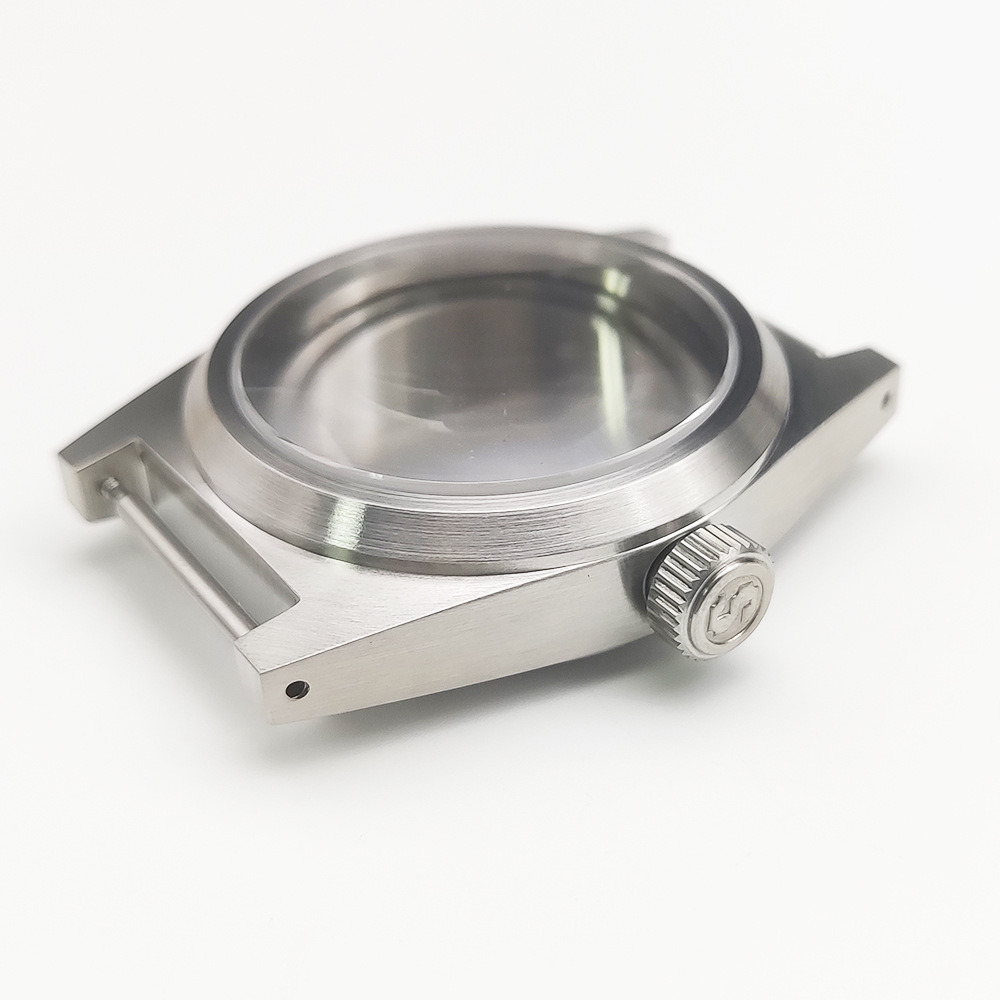 38MM Men's Watch Case Suitable for Japanese NH35 Movement Sapphire Glass Brushed Stainless Steel Case Fashionable