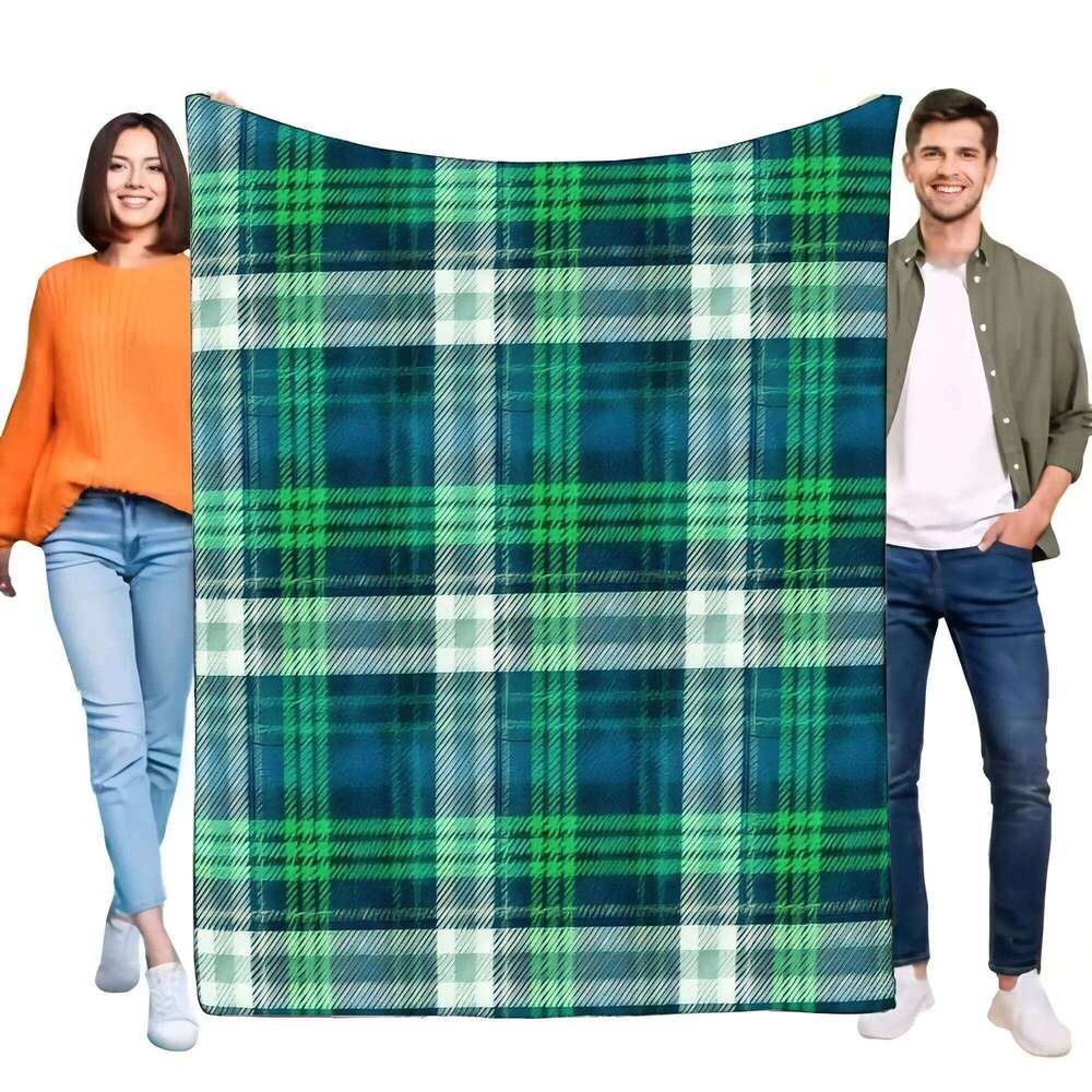 Cozy Plaid Blanket Soft Warm Throw Sofa Bed Perfect Home Decor, Lightweight Warmth Ideal for Winter Nights, Great Gift f XJ260112