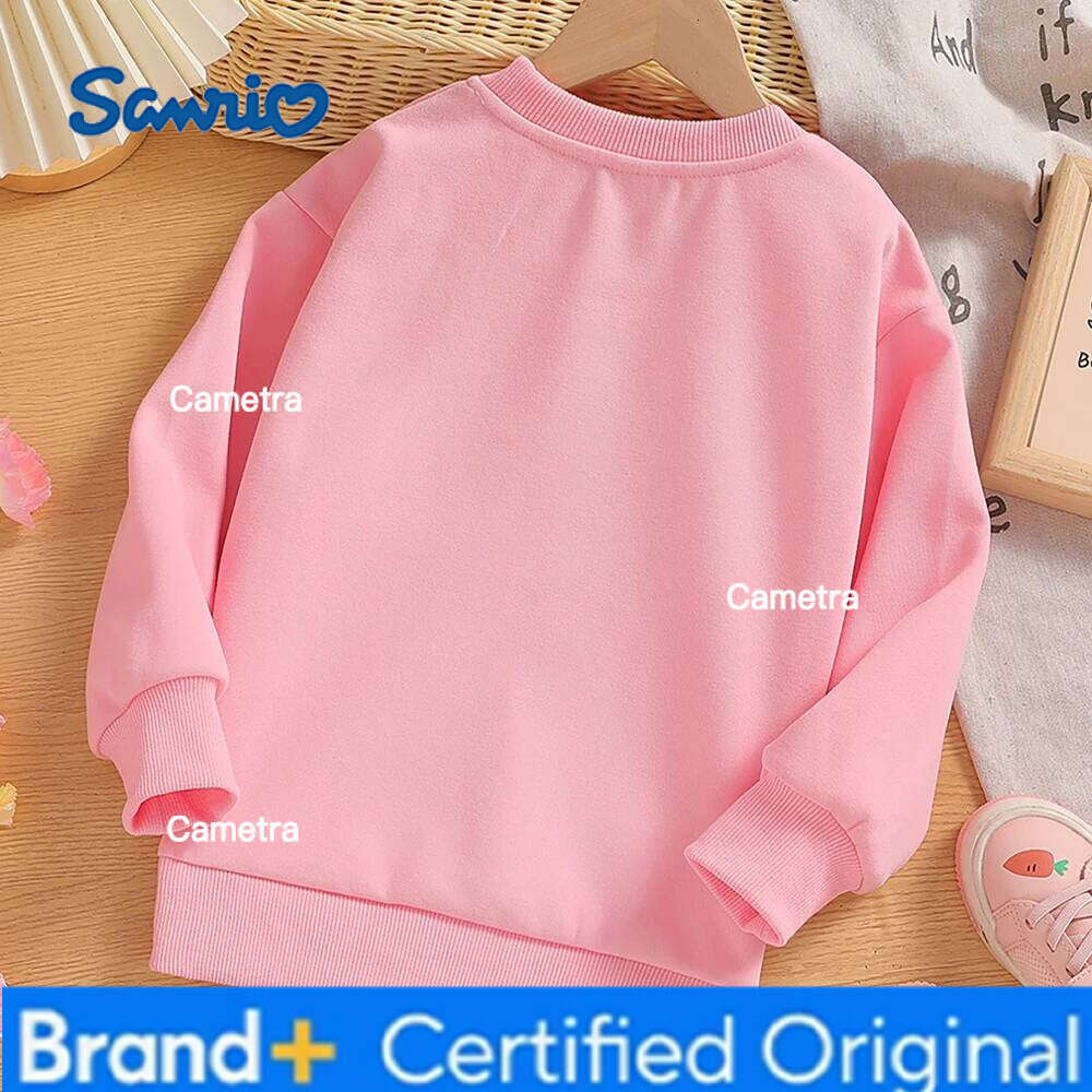 Sanrio Kuromi Girls Hoodie Spring Autumn My Melody Cute Printing Long Sleeves T-Shirt Pullover Sweater Leisure Bottoming Shirt H260112