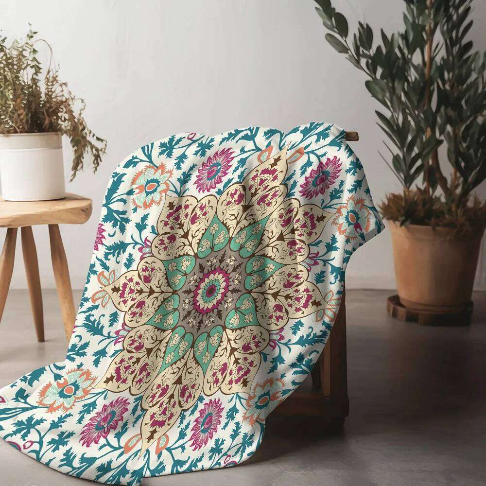 Bohemian Paisley Floral Print Blanket Throw Sofa Bed Cover Decorative Quilt Bedspread Home Textile XJ260112