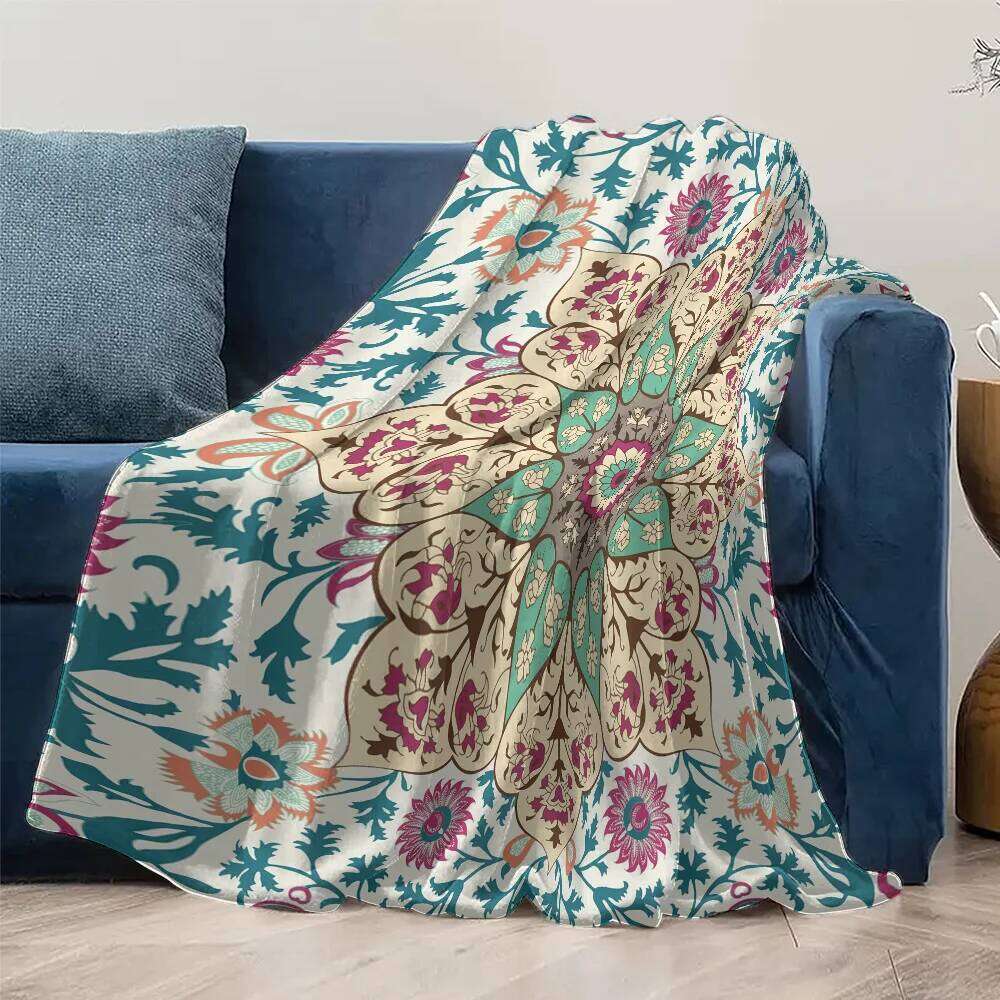 Bohemian Paisley Floral Print Blanket Throw Sofa Bed Cover Decorative Quilt Bedspread Home Textile XJ260112