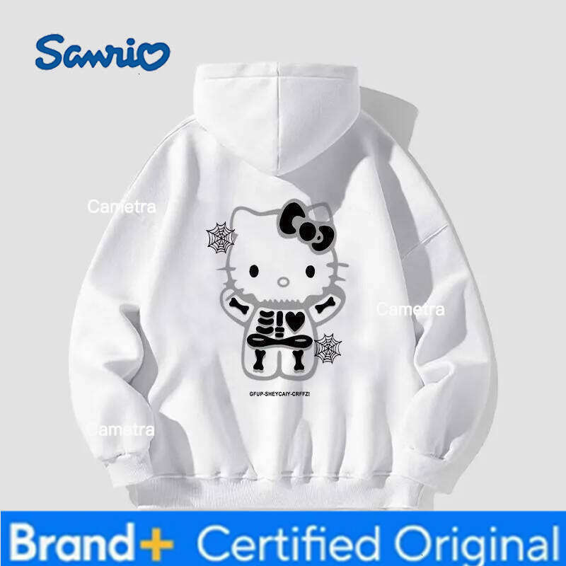 Sanrio Fashionable cute Hello Kitty Cartoon Anime periphery Boys girls hoodies Autumn and Winter Parent child clothing hoodie H260112