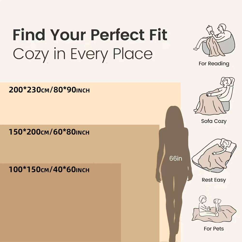 ROSEKIND 3 Size Bed, 280GSM Soft & Warm Fleece Blanket, Decorative and Giftable Striped Blankets for All season XJ260112