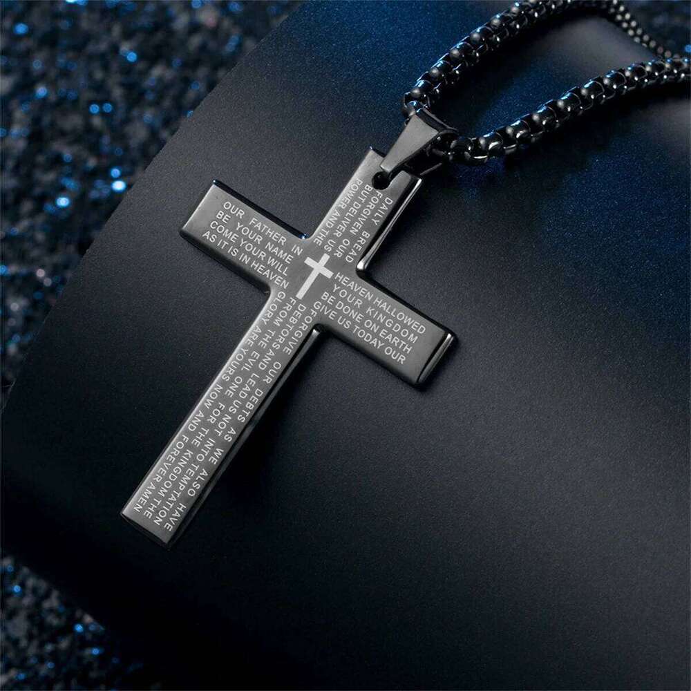 Cross Chain Pendant Necklace Fashion Men Women Metal Geometry Punk Gothic Party Jewelry Vintage Gifts H260112