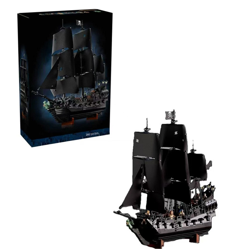 10365 Black Pearl Wooden Pirate Ship Building Toy - Free Shipping