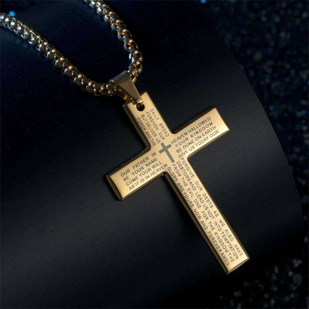 Cross Chain Pendant Necklace Fashion Men Women Metal Geometry Punk Gothic Party Jewelry Vintage Gifts H260112