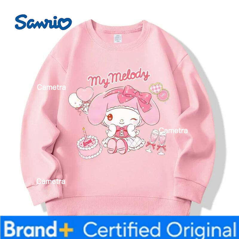 Sanrio Yuguigou Girls' Cartoon Hoodie Sanliou Loose Fit Spring Autumn New Children's Leisure Sweet Style H260112