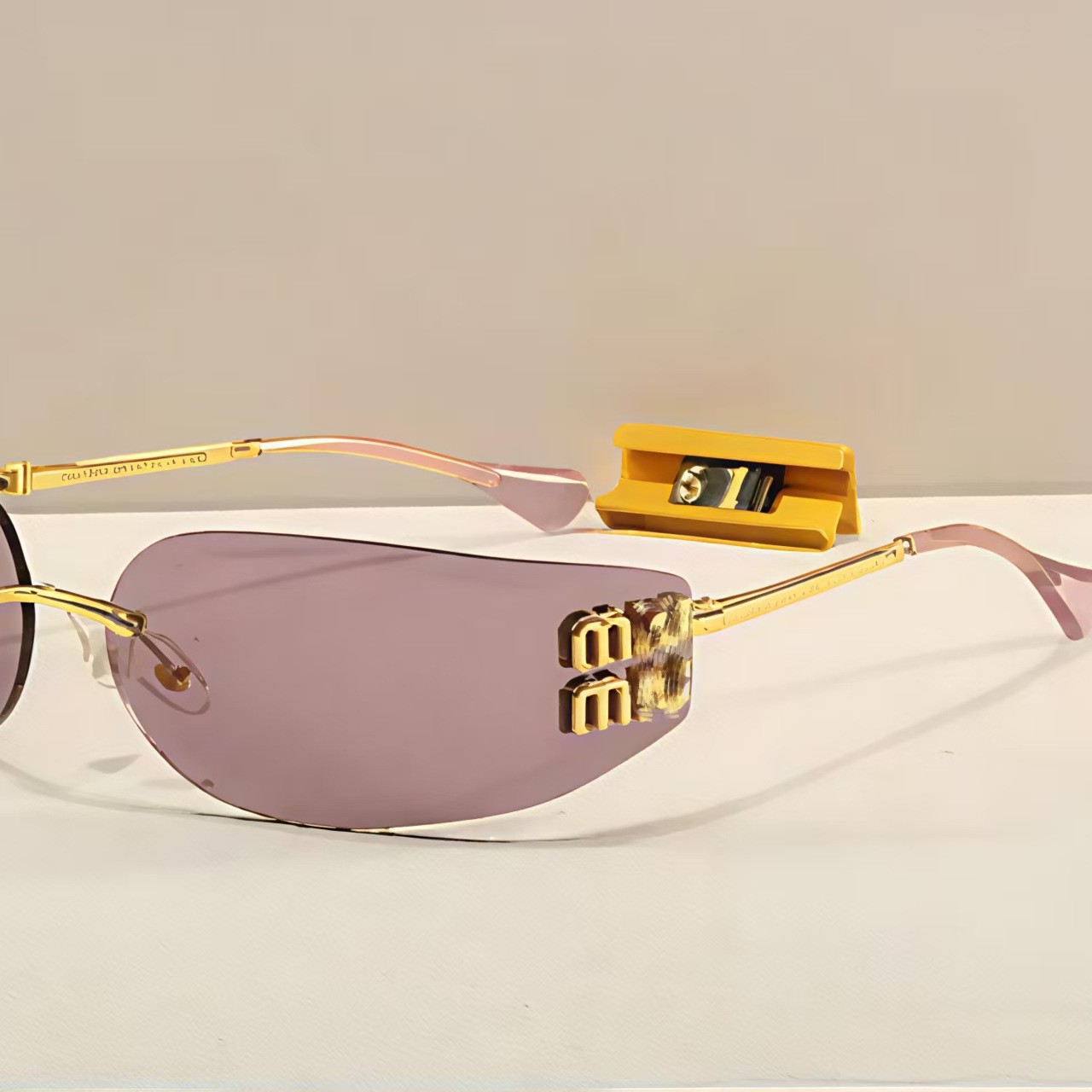 MU Sunglasses Designer Sunglass yeglass Luxury Women smua51s metal Frameless Oval retro Glasses Sun glass UV400 lens sun glasses Y2k