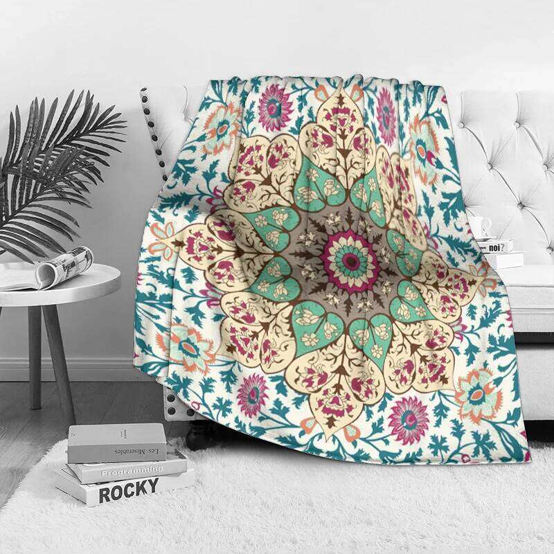 Bohemian Paisley Floral Print Blanket Throw Sofa Bed Cover Decorative Quilt Bedspread Home Textile XJ260112