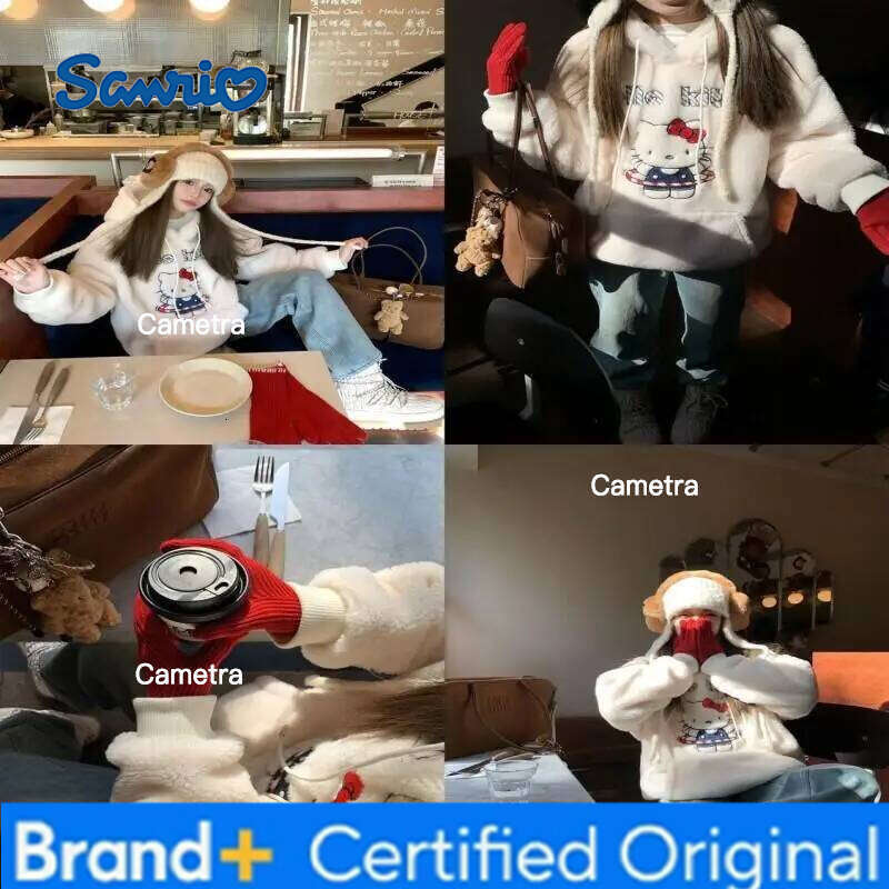 Sanrio Kawaii Anime Fashion Casual Hello Kitty Women's Suit Elegant Sets Clothing Two-piece Dress Sales New in Full Number Set H260112