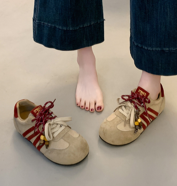 Double laces German training shoes women's 2026 new versatile casual shoes sneakers single shoes Forrest Gump shoes