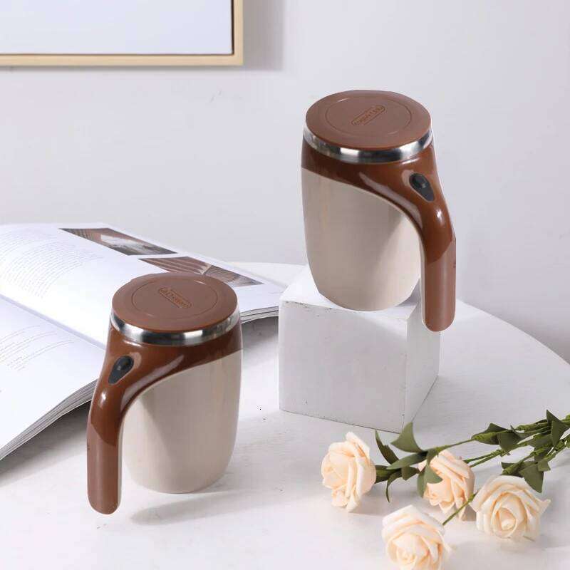 Auto Stirring Coffee Mug Magnetic Rotating Electric Cup 304 Stainless Steel Self Stirring Drinkware for Office Home Travel Hot Beverage Portable Therm