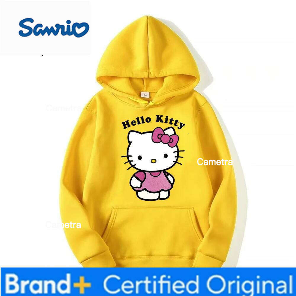 Sanrio Beautiful Hello Kitty Printed Hoodies Women Warm Comfortable Casual Hoodie Fashion Classic Hoody Loose Original Basic Clothes H260112