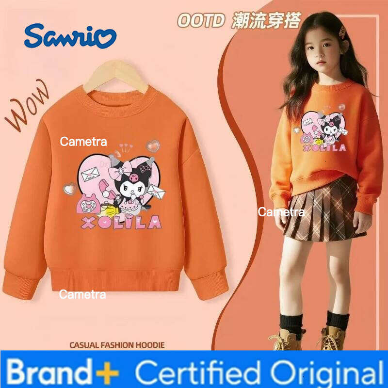 Sanrio Baby Cotton Kid Cartoon Printed Pullover Children Autumn Fashion Long Sleeve T-shrits Girls Clothes Top Hoodie H260112