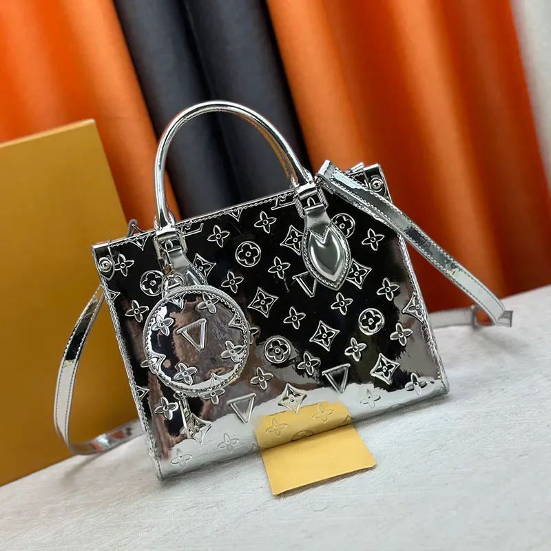 Onthego luxurys designers bags womens handbags purse flower tote bag ladies Casual tote PVC leather shoulder bags female big purse handbag Fashion backpacK