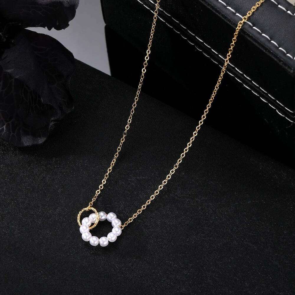 FNIO Y-shaped Collarbone Pendant Long Irregular Cross Knotted Chain Necklace Holiday Gift for Women Jewelry H260112
