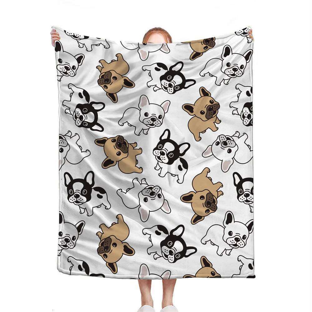 French Bulldog Microfiber Super Soft Throw Blankets For Bed Bedspread Sofa Decorative Camping Picnic Winter Warm Blanket XJ260112