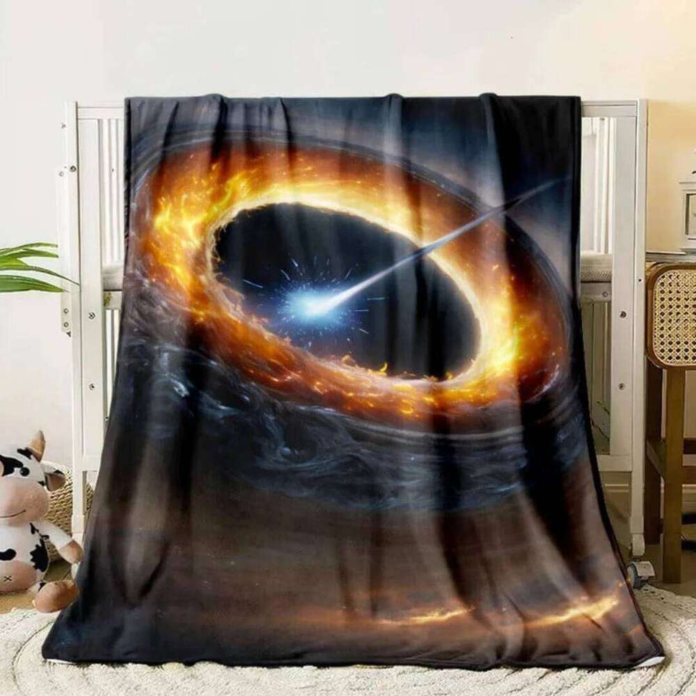 Galaxy stars in space digital-printed polyester Bedroom velvet flannel blanket Fleece soft sofa cover blankets for beds XJ260112