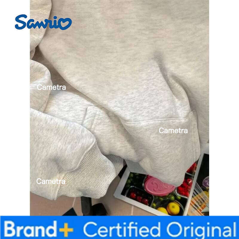 Sanrio 2025 Women's Hoodies Autumn Winter Clothing Cute Anime Hello Kitty Print Hooded Fashion Sweatshirt Y2K Oversized Cotton Pullower H260112