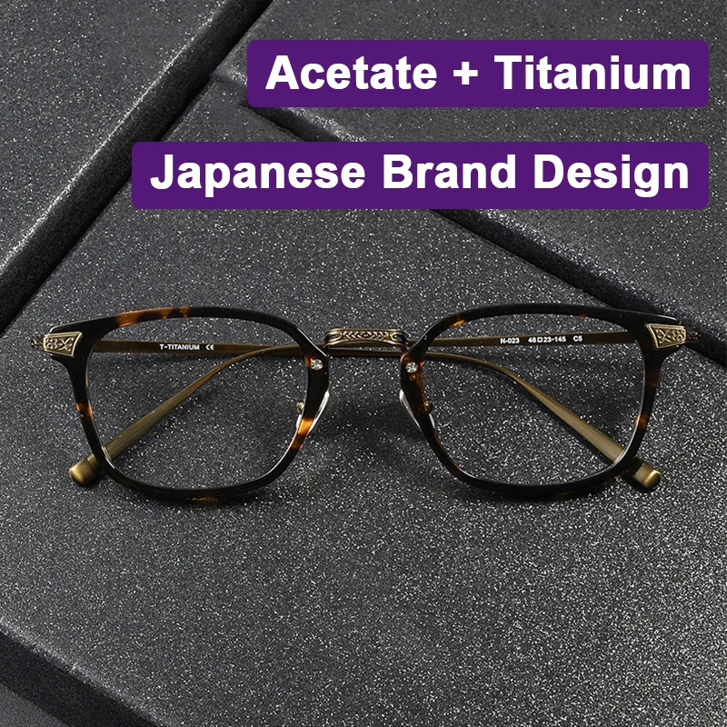 Japanese Same n Retro Square Men Glasses Frame High Quality Acetate Eyeglasses N023 Eyewear 260104