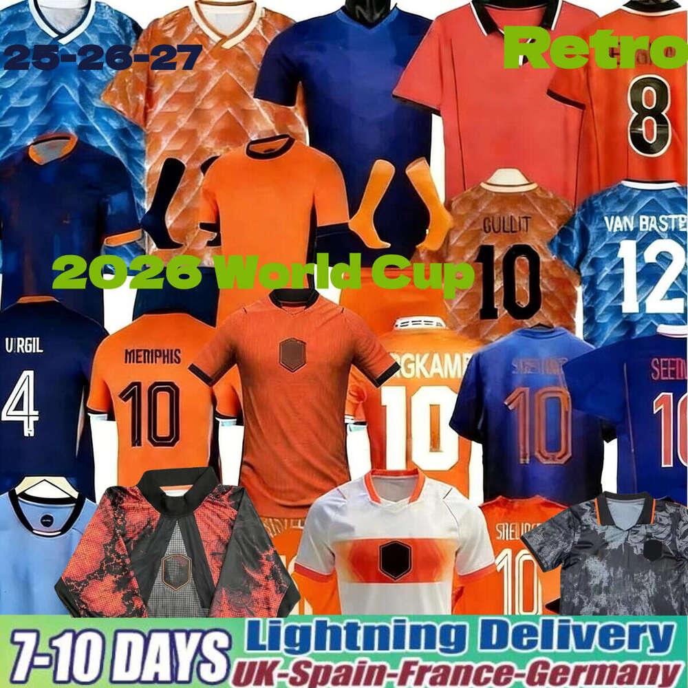 Holland Jersey 2026 World Cup Netherland Elftal Soccer Jerseys F. JONG DE LIGT 24 25 26 27 Football Shirt XAVI Vintage Kids Kit 1988 2010 2014 2012 2008 Retro Basten