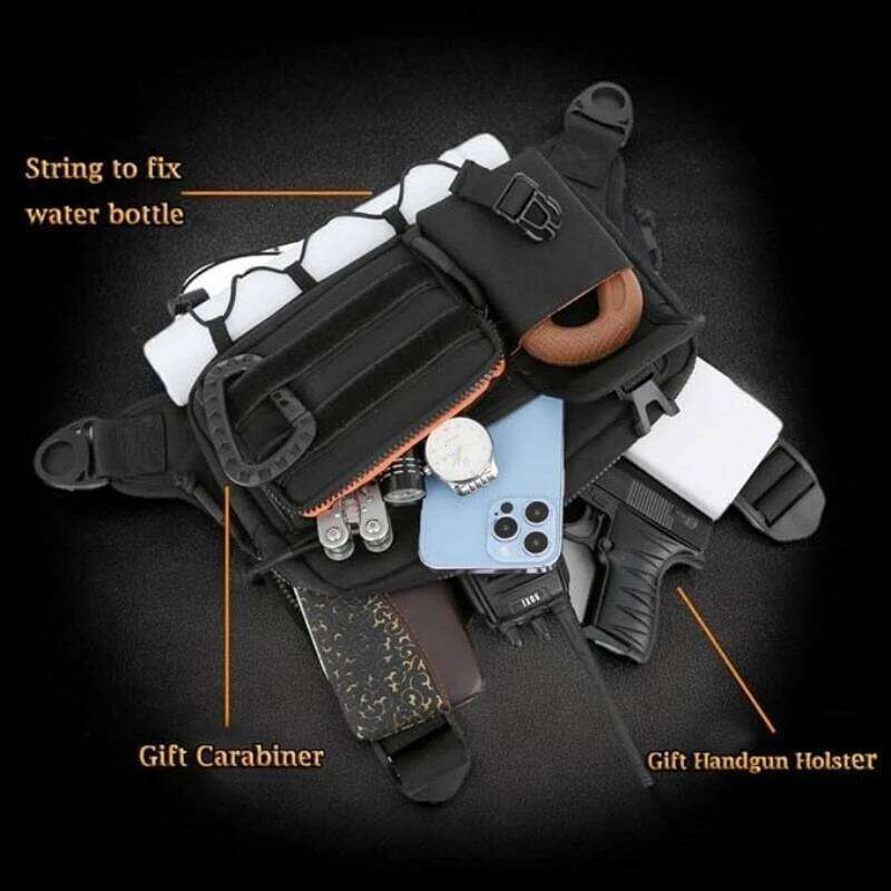Outdoor Tactical Men's Vest EDC Waterproof Anti-Theft Pack for Cycling Bags Running Front Chest Bag Handbag