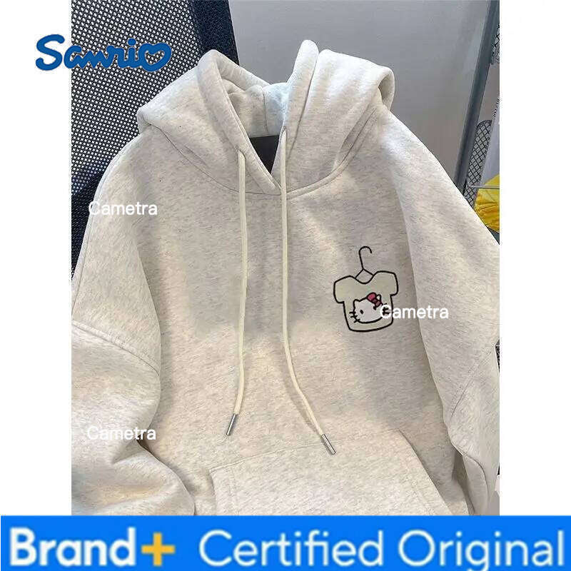Sanrio Hello Kitty Girl Hoodie Sweatsuit Kawaii Anime Fashion Casual Hooded sweatshirt Long-Sleeved Autumn Winter Pullover Tops H2601121