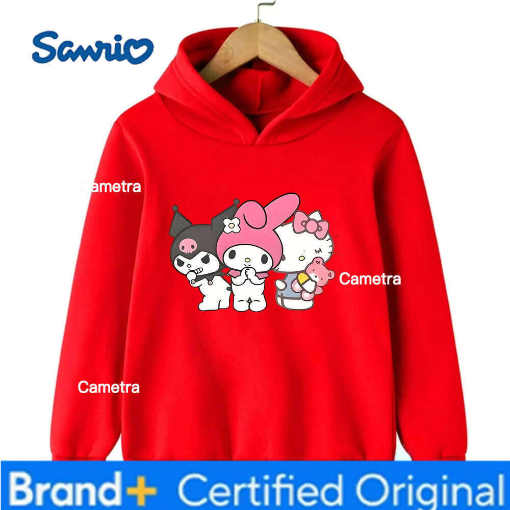 Sanrio Autumn/Winter Best-Selling Children's Hello Kitty My Melody & Kuromi Cartoon Print Long-Sleeved Pullover Hoodie H260112