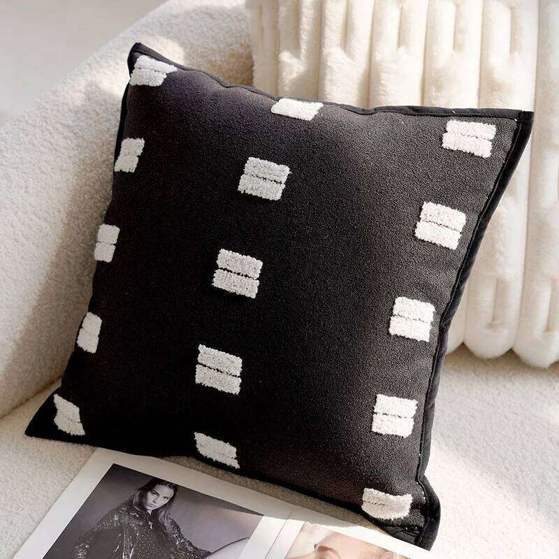 Embroidered Pony Animal Print Throw Pillow Cover Cushion for Sofa Bed Luxury Soft Decorative Home Decor Perfect for Living Room Bedroom Kitchen Beddin