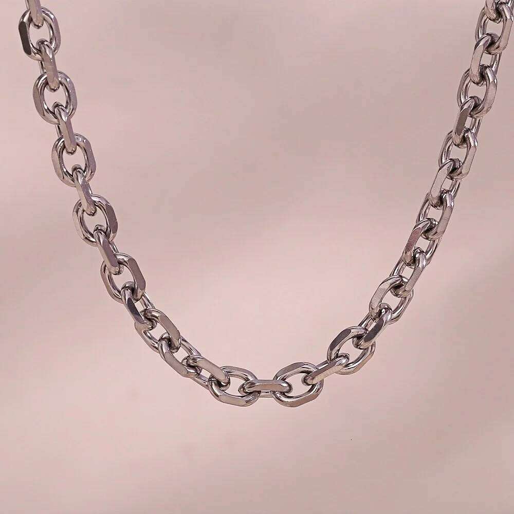 7mm Stainless Cross For Men Simple Thick Chain Women Necklace Fashion Titanium Steel Jewelry H260112