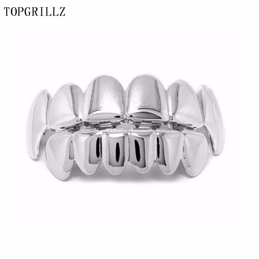 TOP Fit Rose Gold Color Plated Hip Hop Teeth Caps TopBottom Grill Set for Christmas Party Tooth 251222