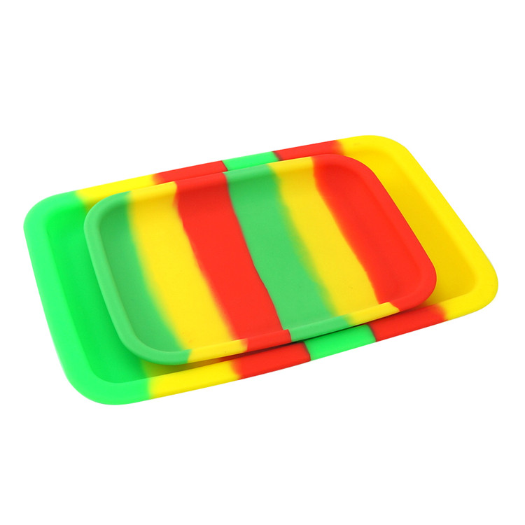 Silicone Rolling Tray Heat-resistant Tobacco Handroller Cigarette Tray Smoking Accessories Silicone Container Oil Rigs