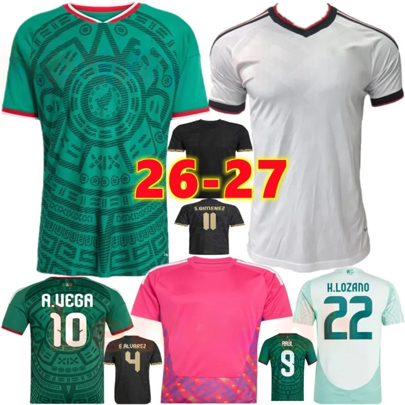 Mexico Jerseys 2025 2026 Gold Cup Soccer Jerseys 25 26 CHICHARITO H LOZANO GIMENEZ H.LOZANO HOME AWAY Football Shirt Mexique Men Kids Kit uniforms