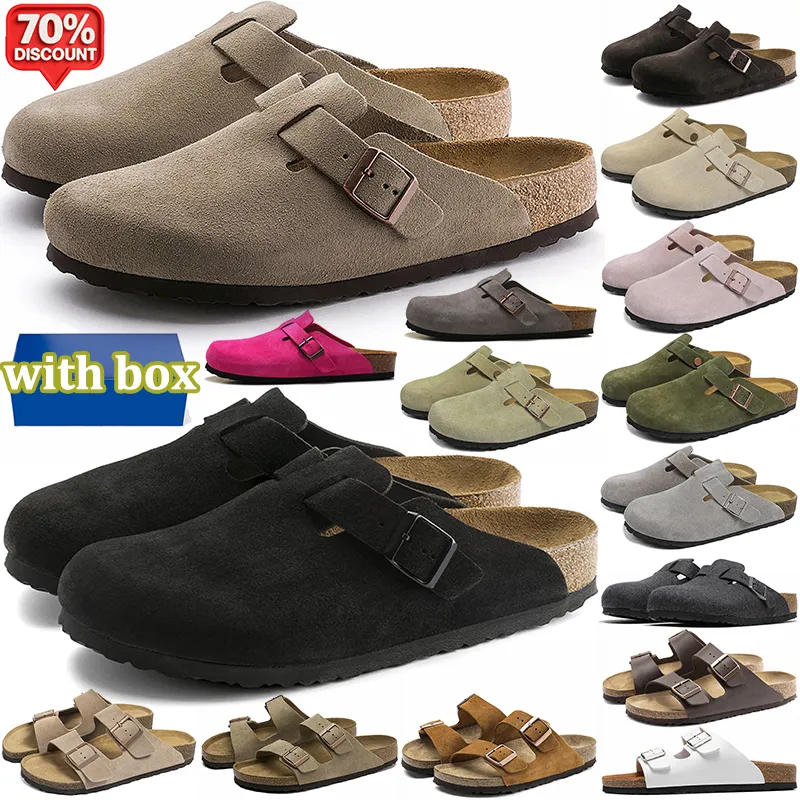 free shipping with box clogs men women designer slippers comfort sandals stylish slides outdoor trending Unisex sandal Two-Strap shoes Taupe black tan