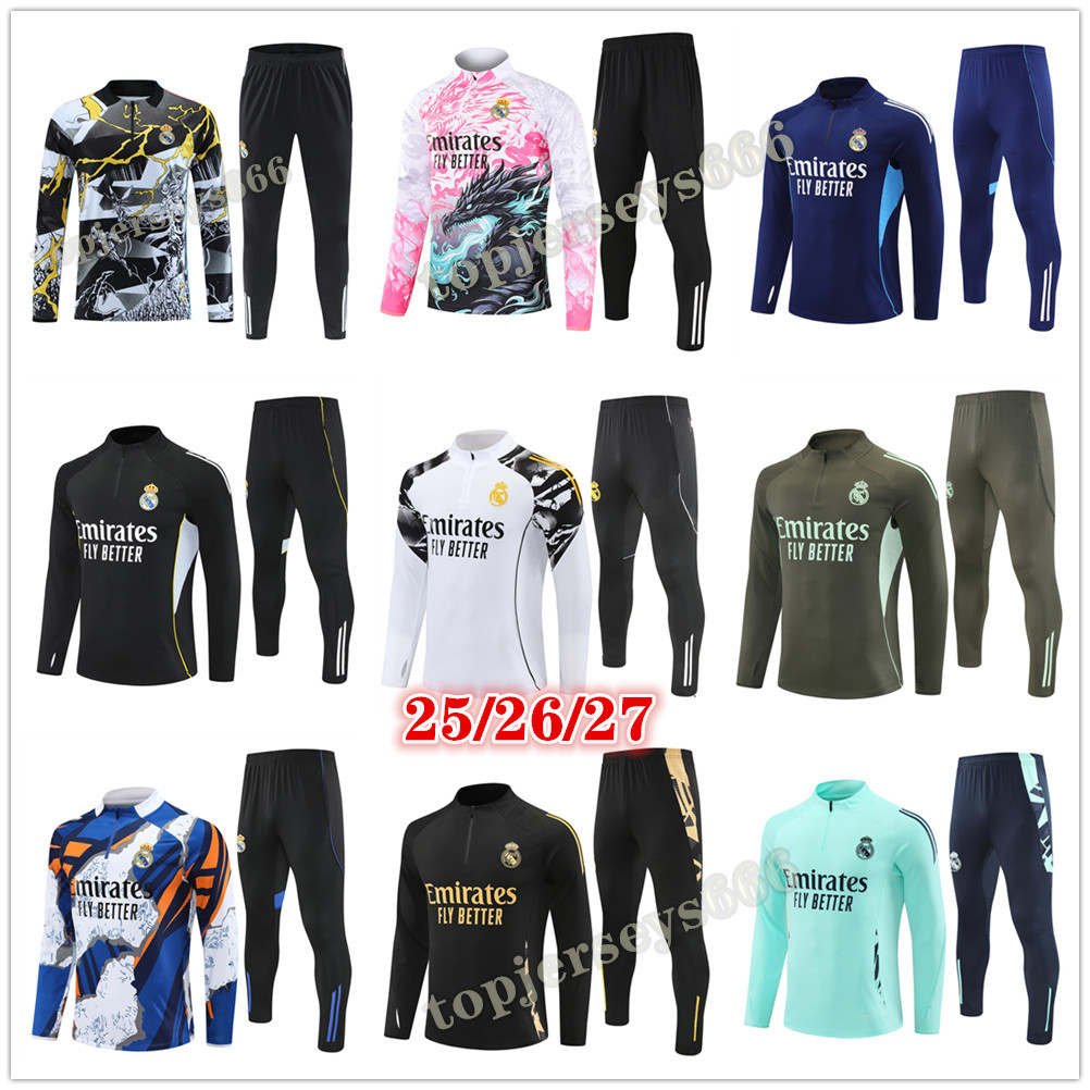 2026 2027 madrids soccer tracksuit Men and kids training suit 25 26 27 football tracksuit training jogging Survetement chandal futbol