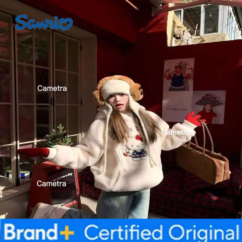 Sanrio Kawaii Anime Fashion Casual Hello Kitty Women's Suit Elegant Sets Clothing Two-piece Dress Sales New in Full Number Set H260112