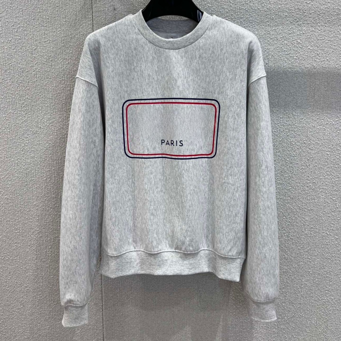 (Order by pic in opt, not by desc) Flocked Decorated Ribbed Knit Crewneck Long-Sleeve Sweater high quality