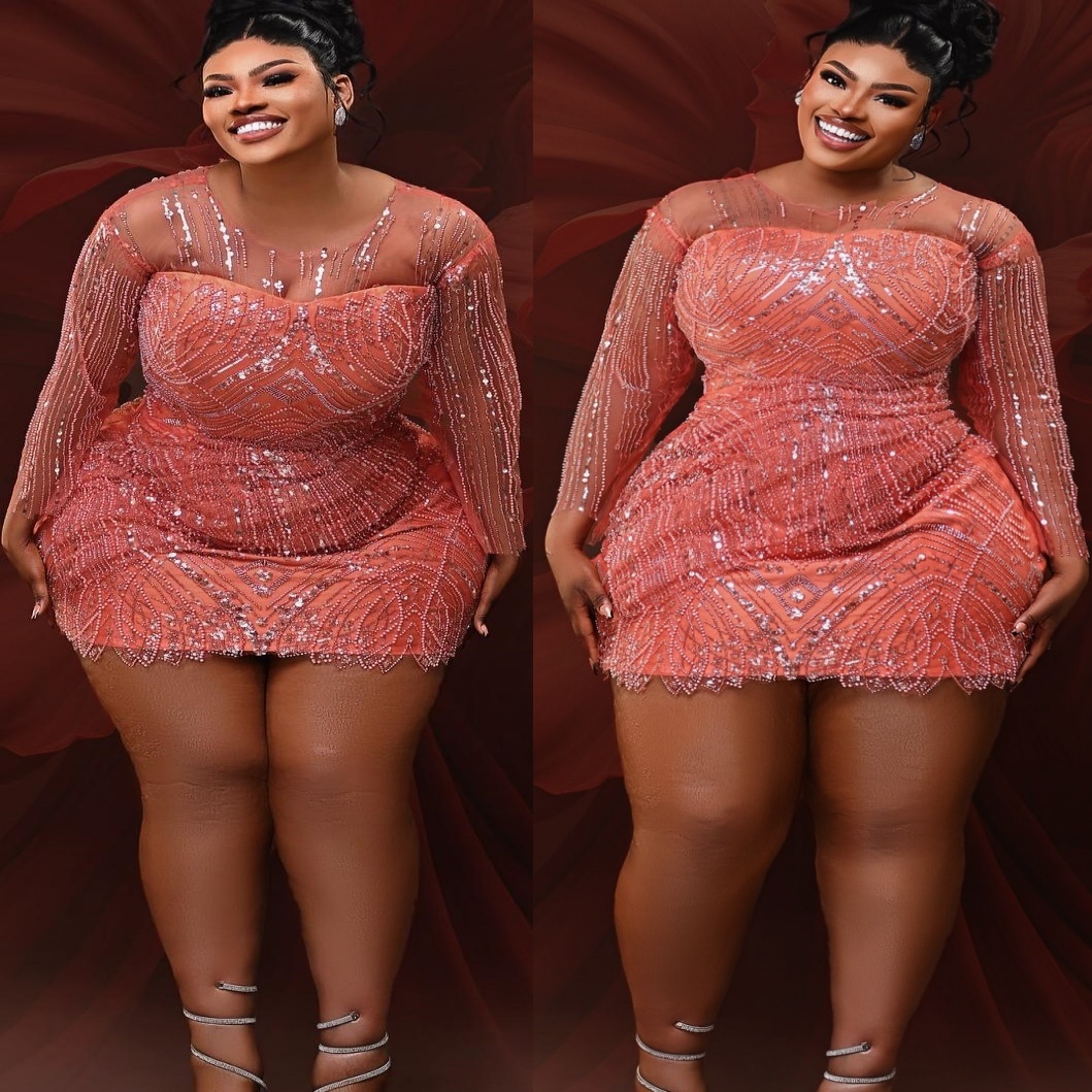 2026 Coral Sheath Cocktail Dress Sheer Neck Long Sleeves Sequined Short Mini Graduation Homecoming Dresses For Special Occasions Sweetheart Gowns ZJ05