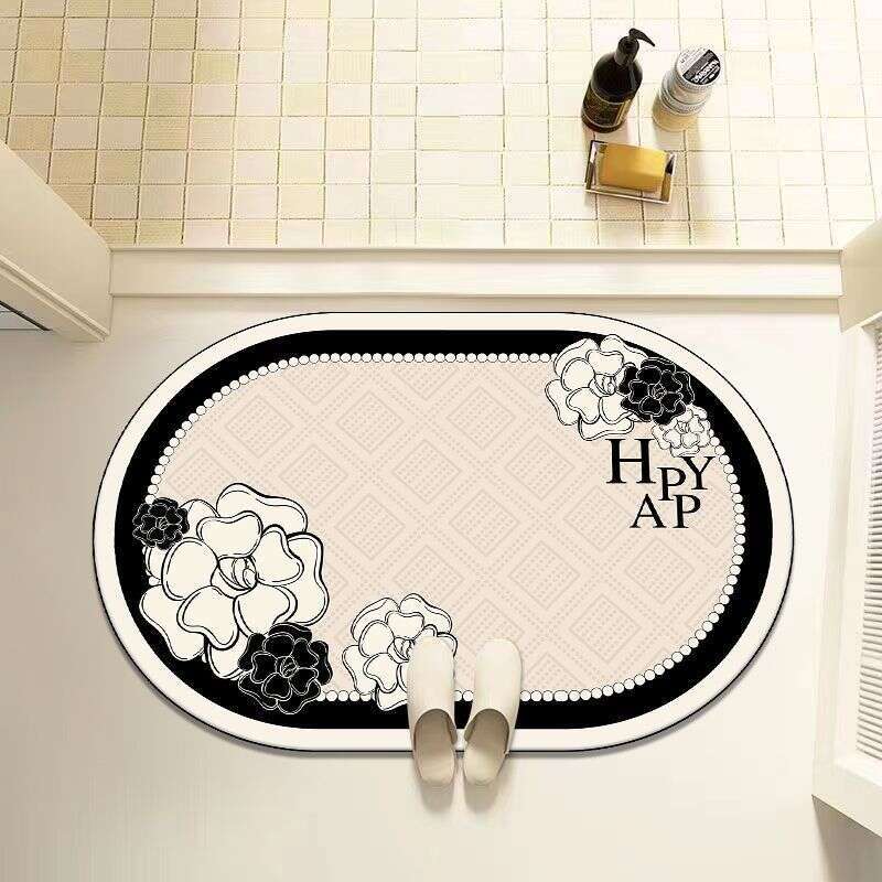 Bath Mat Diatomaceous Earth Bathroom Water Absorption Non Slip Toilet Quick Dry Wear Resistant Washable Foot Mat