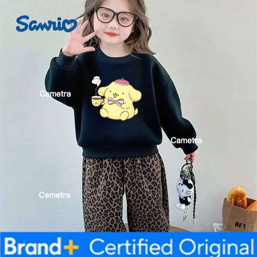 Sanrio Spring Sweet Baby Clothes Set Kid Girls Cartoon Sweatshirts Pullover Top and Pants Suit Children Fashion Tracksuits H260112