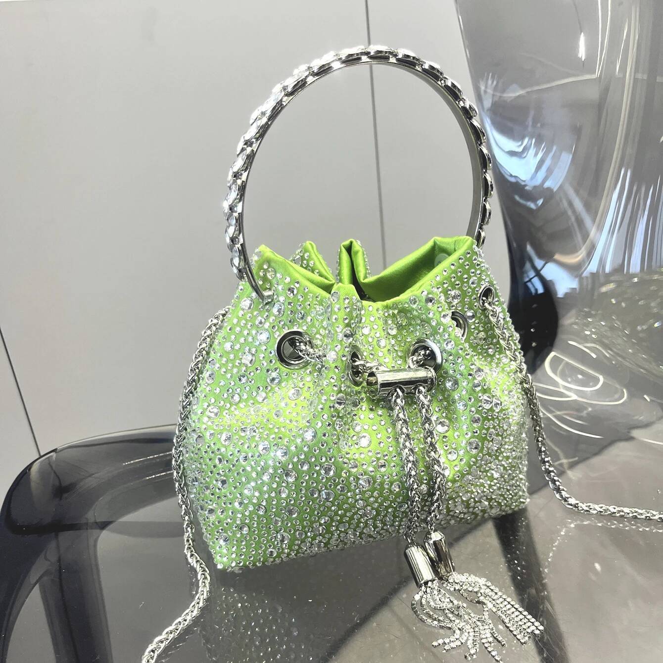 Bestseller Rhinestones Evening clutch Bag Purses and handbag luxury Designer shoulder Shiny Crystal Clutch purse bucket bag ddmybear
