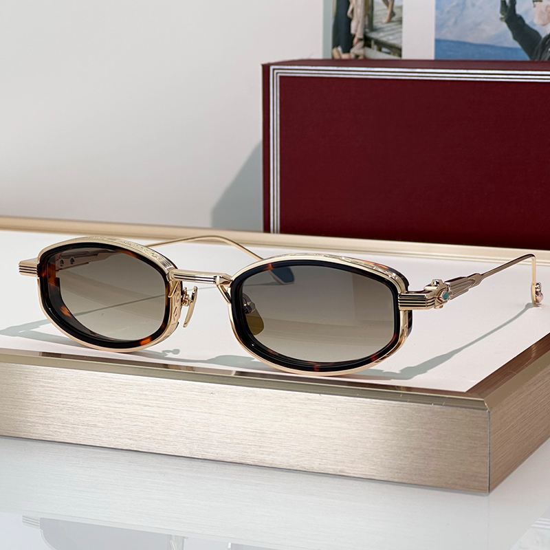 Top Quality Handmade Sunglasses Acetate Plank Frame Oval Eyewear HARDIN Men Women Luxury Sunglasses Outdoor Goggles UV400 Glasses With box