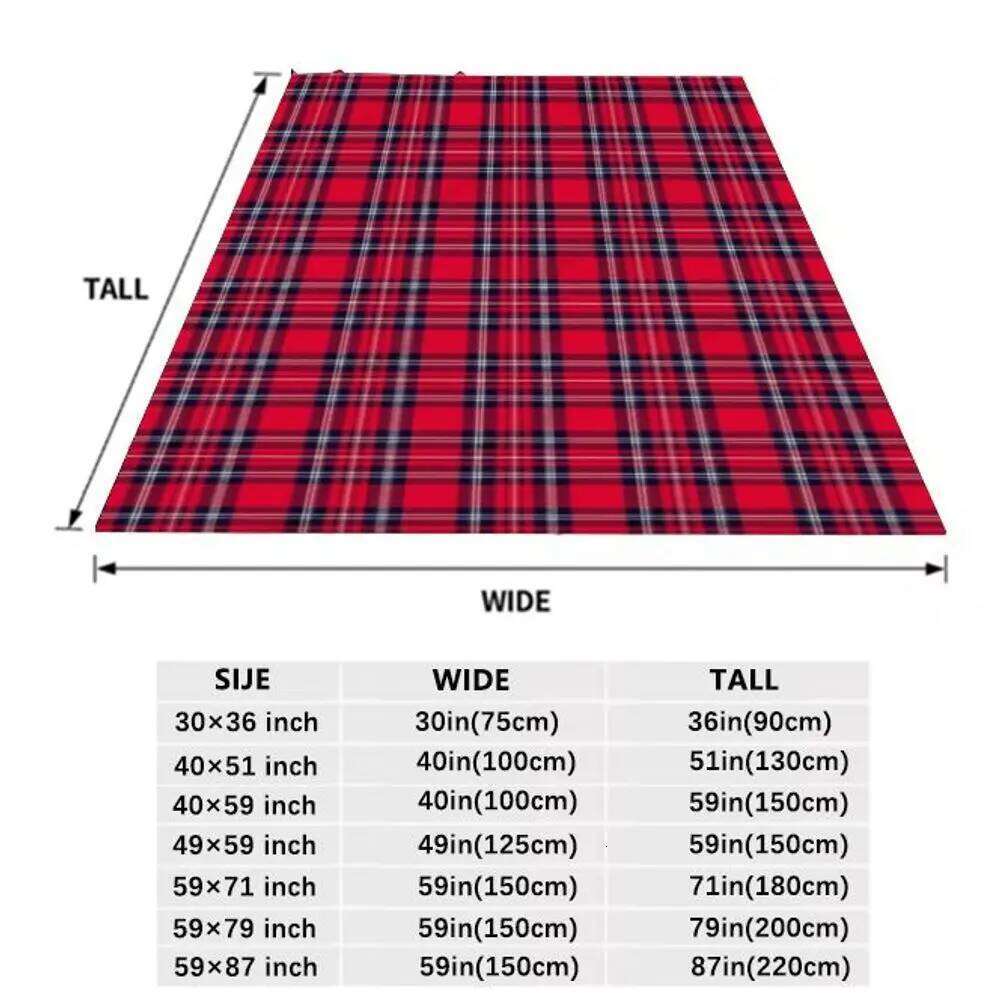 Classic Red Plaid Blanket - Cozy Throw with Black White Grid Design, Perfect for Home Decor, Soft and Warm Fleece Fabric, Id XJ260112
