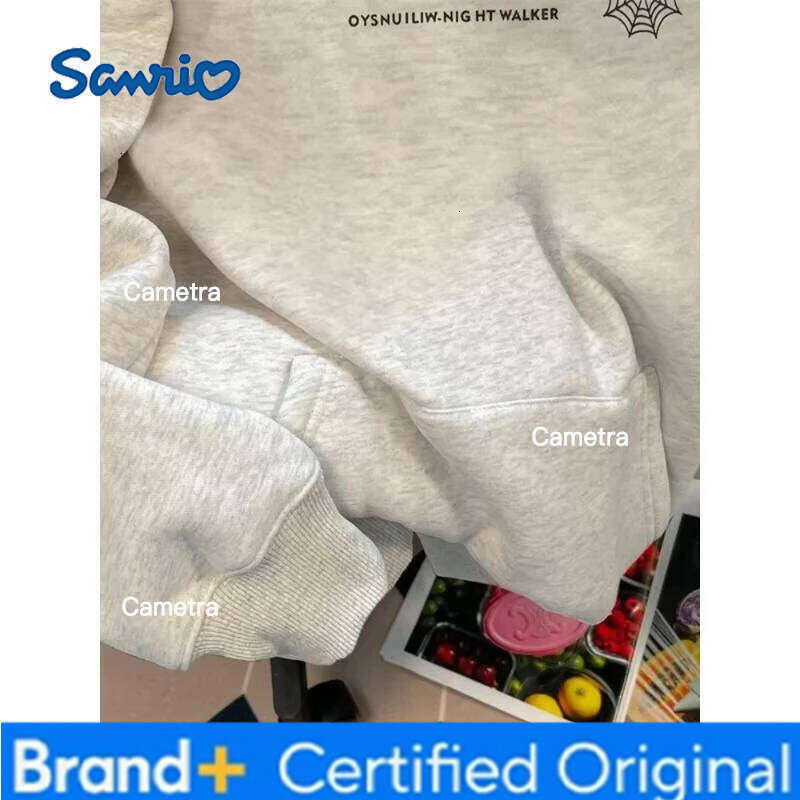 Sanrio Hello Kitty Women's Hoodies Autumn Winter Clothing Cute Anime Print Hooded Sweatshirt Y2K Oversized Cotton Pullower Causalwear H260112