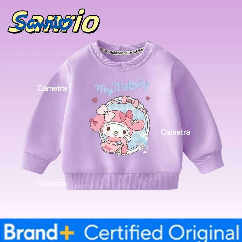 Sanrio Autumn Baby Girls Clothes Kid Cartoon My Melody Printed Sweatshirts Children Cute Pullover Long Sleeve T-shirts Top H260112