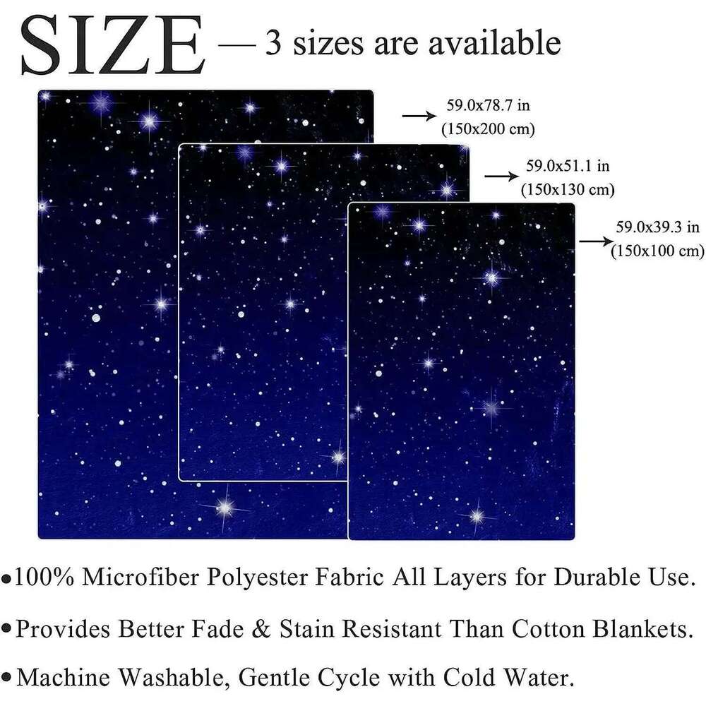Plush Nap Blanket, Warm Cozy Soft, Microfiber Blankets, Starry Night Sky XJ260112